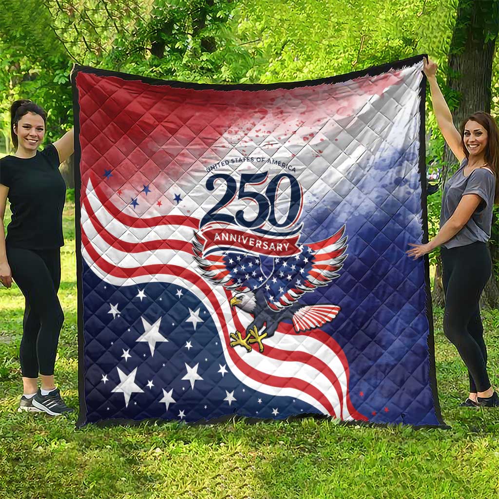 USA 250 Years of Freedom Quilt American Patriotic