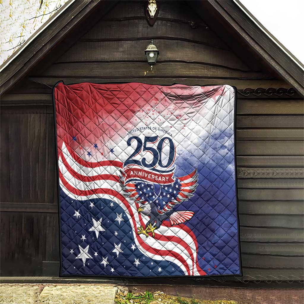 USA 250 Years of Freedom Quilt American Patriotic