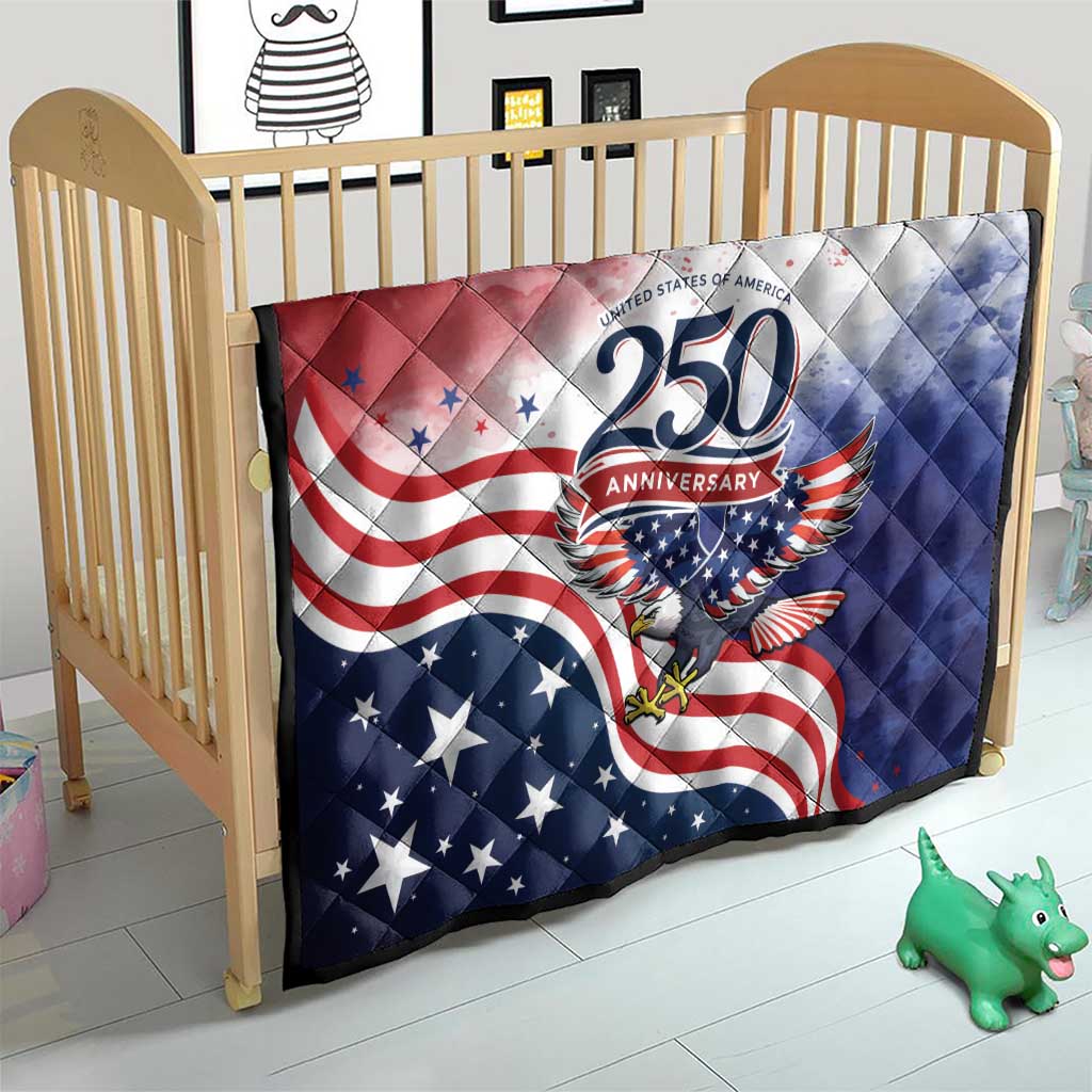 USA 250 Years of Freedom Quilt American Patriotic