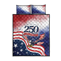 USA 250 Years of Freedom Quilt Bed Set American Patriotic