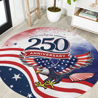 USA 250 Years of Freedom Round Carpet American Patriotic