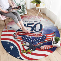 USA 250 Years of Freedom Round Carpet American Patriotic