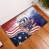 USA 250 Years of Freedom Rubber Doormat American Patriotic