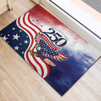 USA 250 Years of Freedom Rubber Doormat American Patriotic