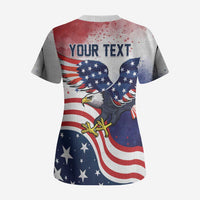 Personalized USA 250 Years of Freedom Scrub Top American Patriotic