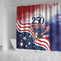 USA 250 Years of Freedom Shower Curtain American Patriotic