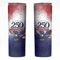 USA 250 Years of Freedom Skinny Tumbler American Patriotic