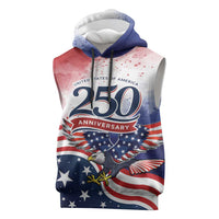 Personalized USA 250 Years of Freedom Sleeveless Hoodie American Patriotic