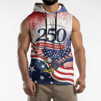 Personalized USA 250 Years of Freedom Sleeveless Hoodie American Patriotic