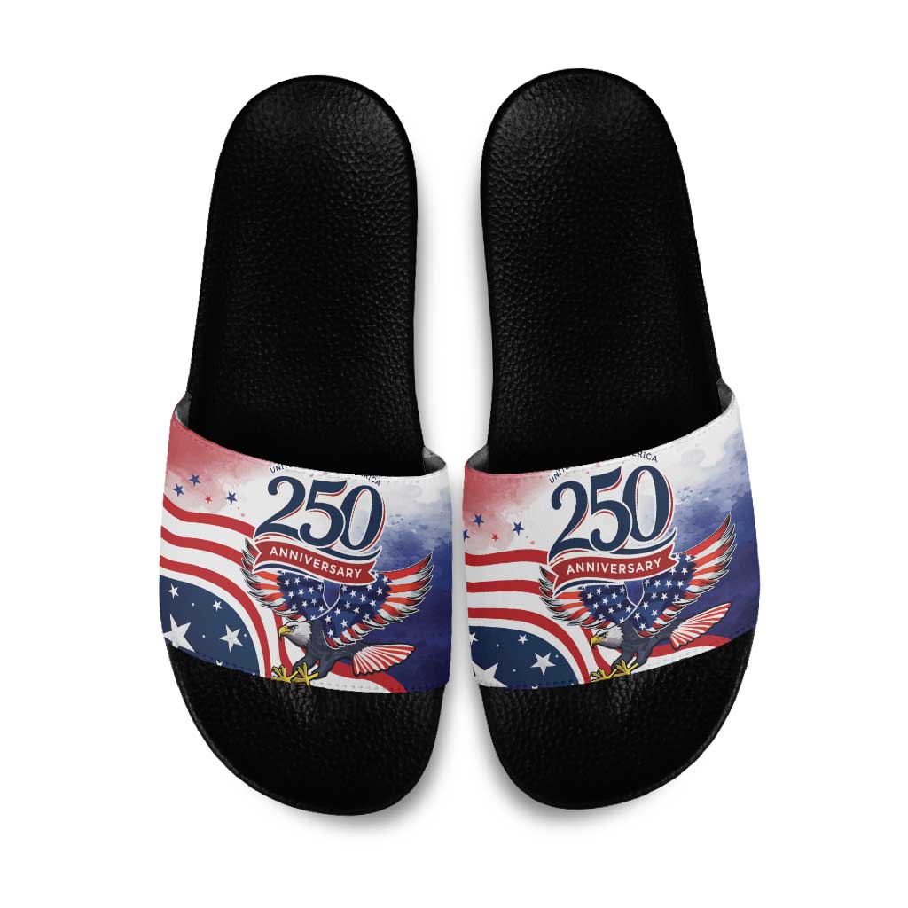 USA 250 Years of Freedom Slide Sandals American Patriotic