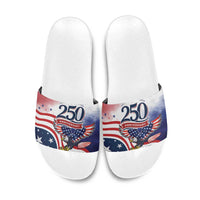 USA 250 Years of Freedom Slide Sandals American Patriotic