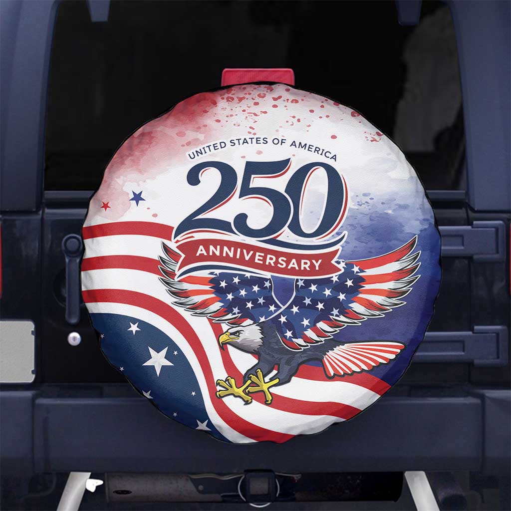 USA 250 Years of Freedom Spare Tire Cover American Patriotic