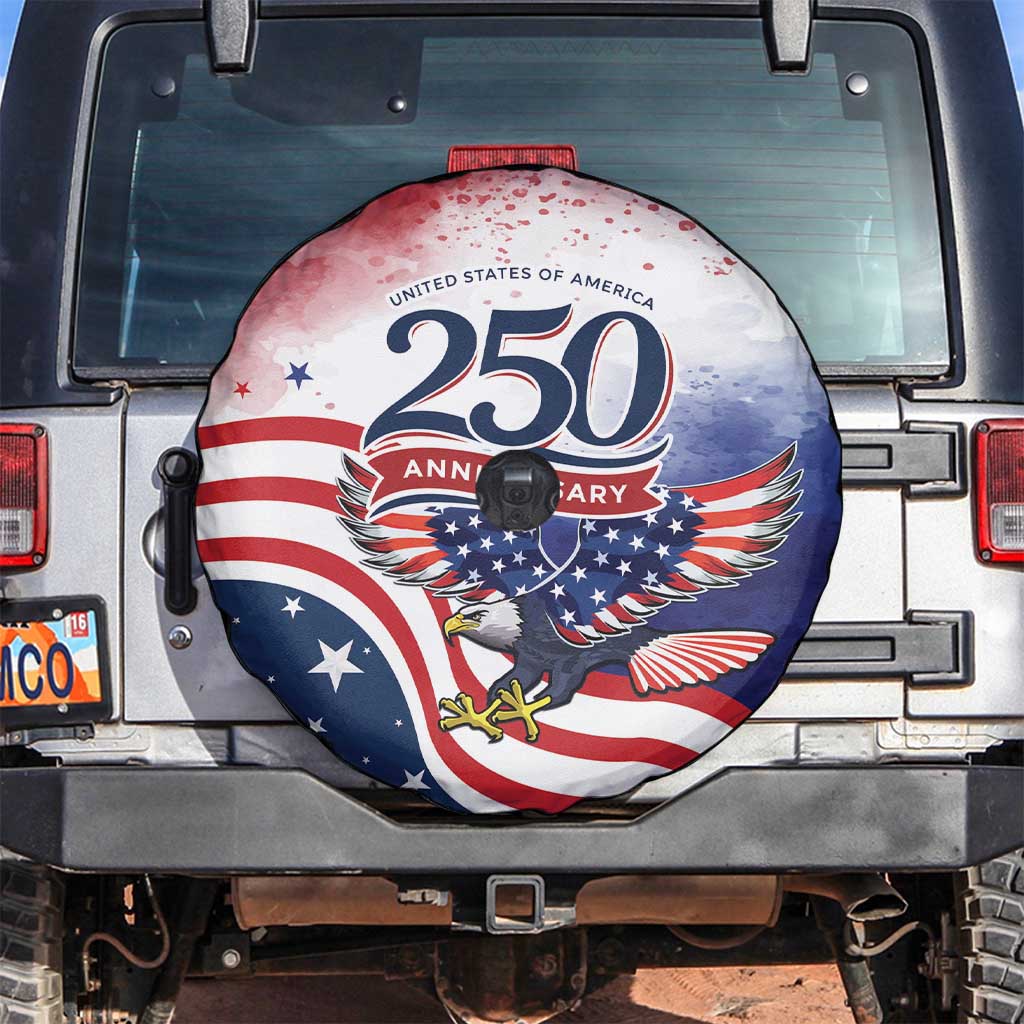USA 250 Years of Freedom Spare Tire Cover American Patriotic