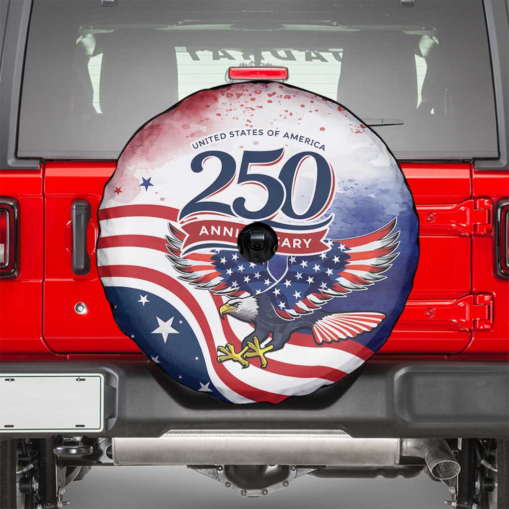 USA 250 Years of Freedom Spare Tire Cover American Patriotic