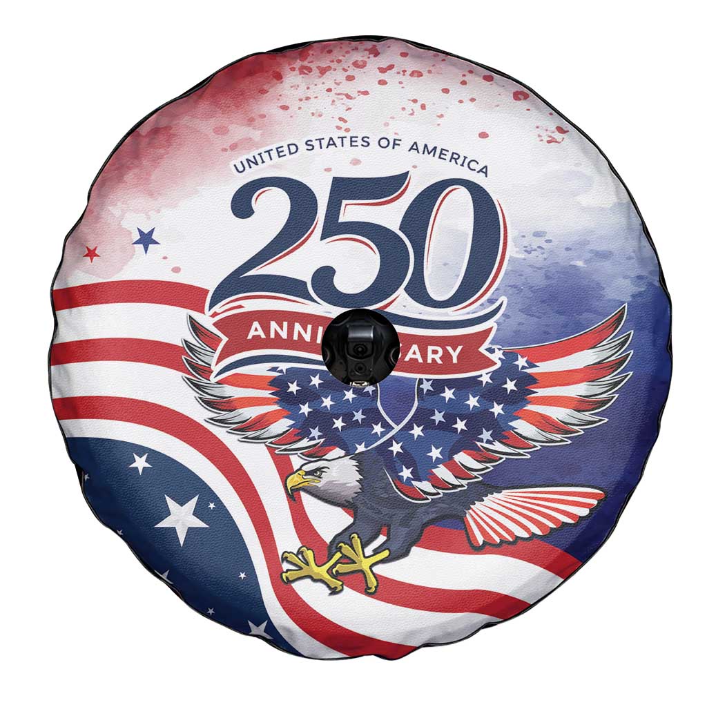 USA 250 Years of Freedom Spare Tire Cover American Patriotic