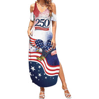 Personalized USA 250 Years of Freedom Summer Maxi Dress American Patriotic