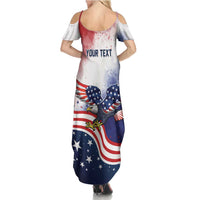 Personalized USA 250 Years of Freedom Summer Maxi Dress American Patriotic