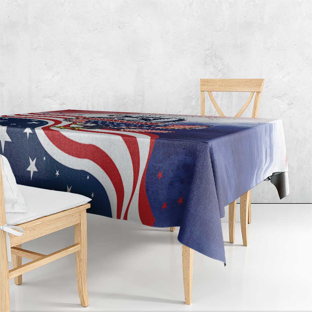 USA 250 Years of Freedom Tablecloth American Patriotic