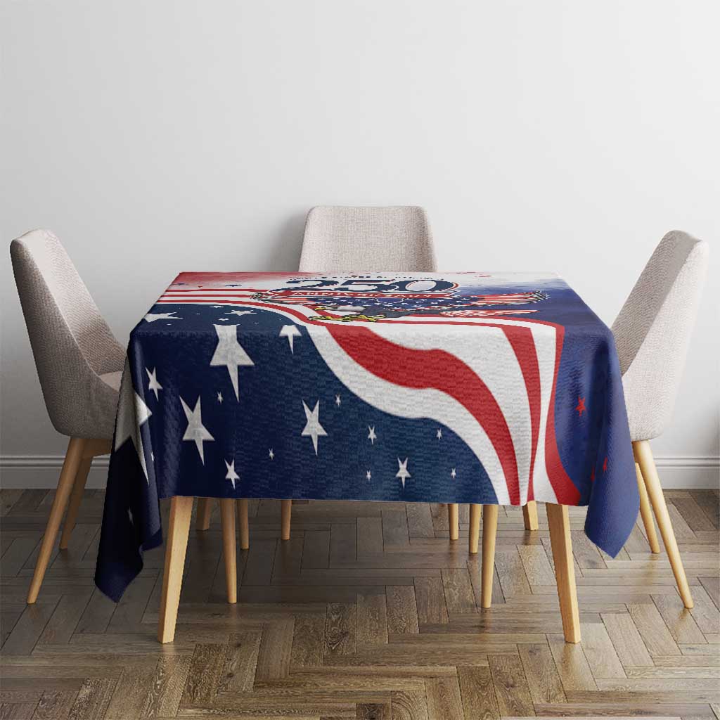 USA 250 Years of Freedom Tablecloth American Patriotic