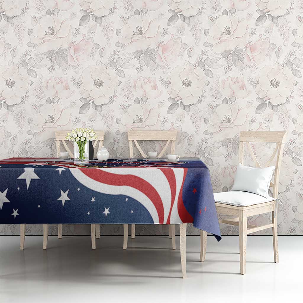USA 250 Years of Freedom Tablecloth American Patriotic