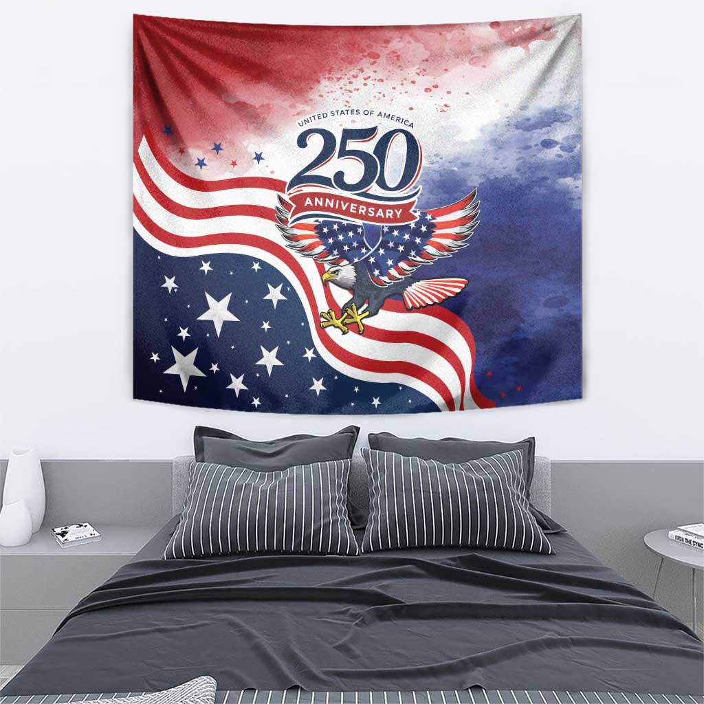 USA 250 Years of Freedom Tapestry American Patriotic