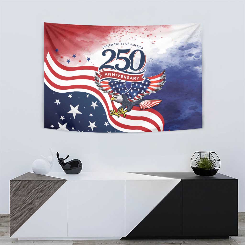 USA 250 Years of Freedom Tapestry American Patriotic