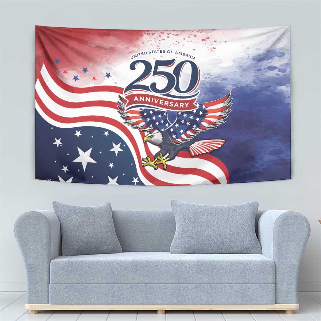 USA 250 Years of Freedom Tapestry American Patriotic