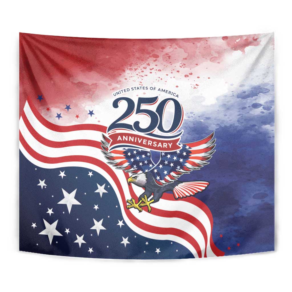 USA 250 Years of Freedom Tapestry American Patriotic