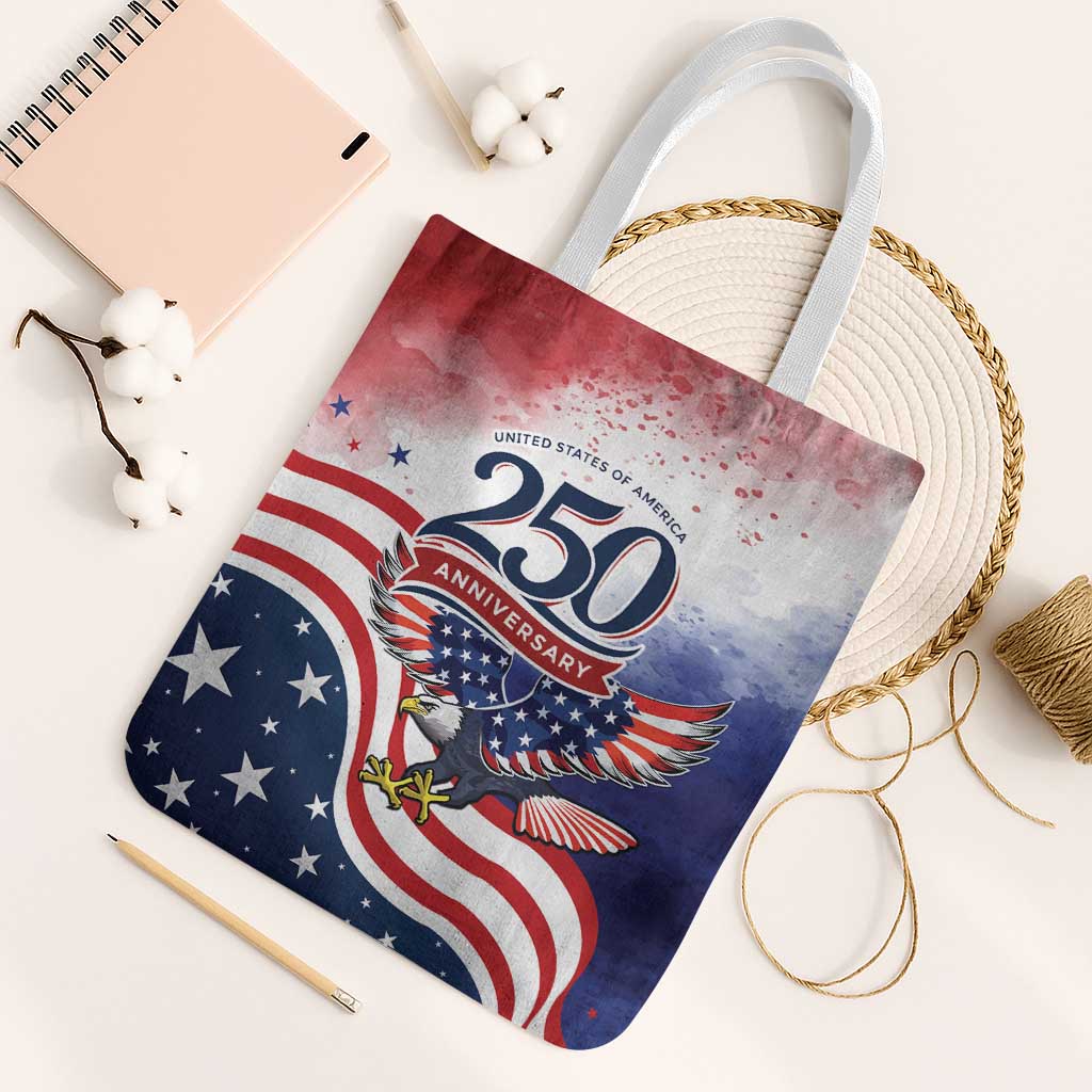 USA 250 Years of Freedom Tote Bag American Patriotic