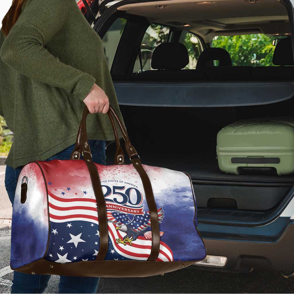 USA 250 Years of Freedom Travel Bag American Patriotic