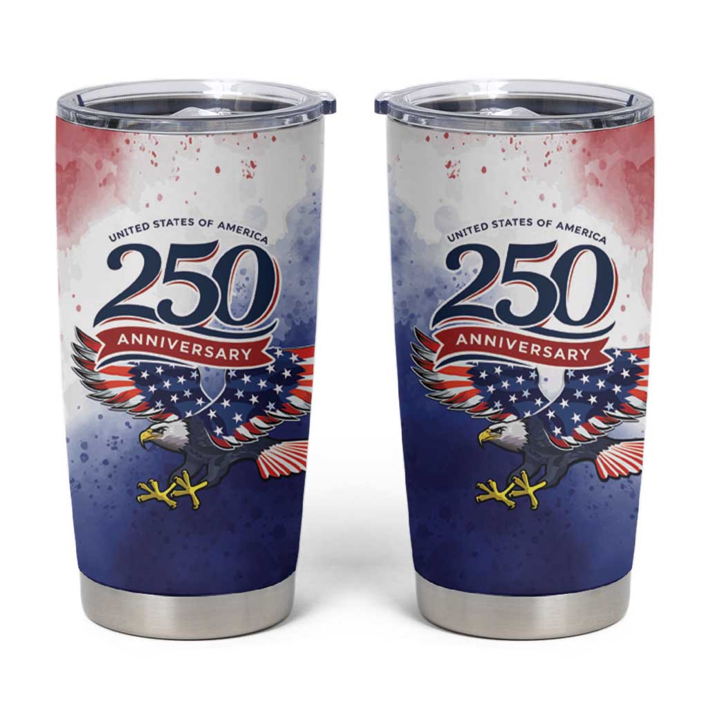 USA 250 Years of Freedom Tumbler Cup American Patriotic