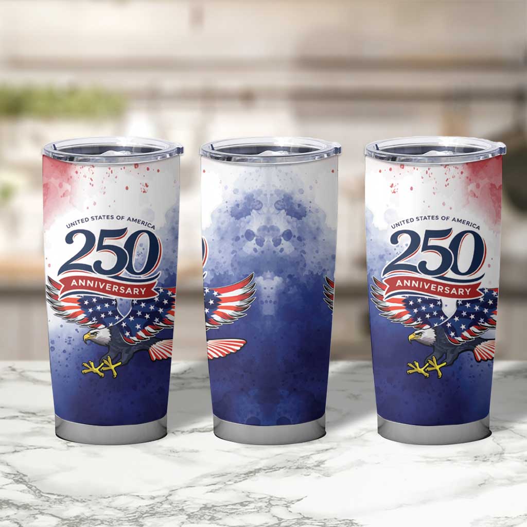 USA 250 Years of Freedom Tumbler Cup American Patriotic