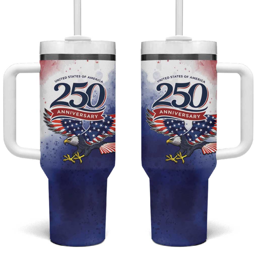 USA 250 Years of Freedom Tumbler With Handle American Patriotic
