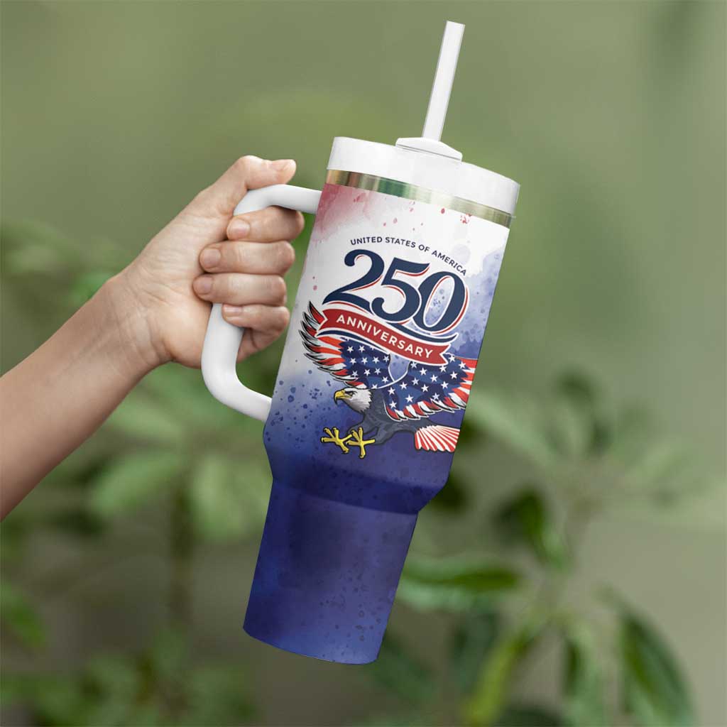 USA 250 Years of Freedom Tumbler With Handle American Patriotic