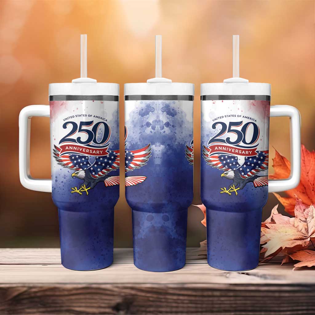 USA 250 Years of Freedom Tumbler With Handle American Patriotic