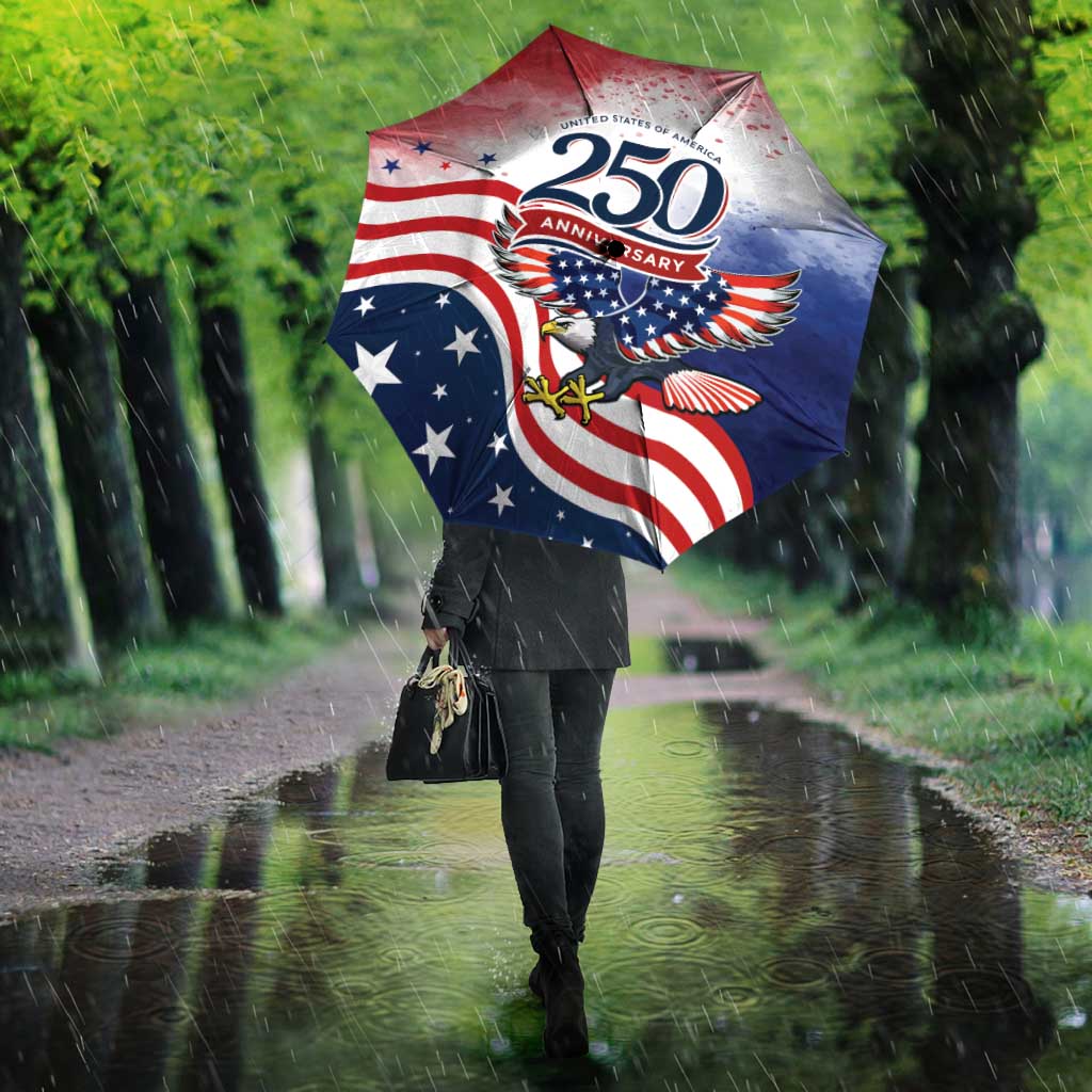 USA 250 Years of Freedom Umbrella American Patriotic