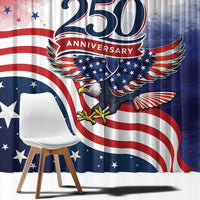 USA 250 Years of Freedom Window Curtain American Patriotic