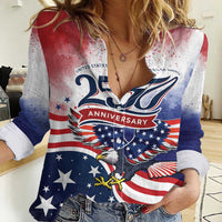 Personalized USA 250 Years of Freedom Women Casual Shirt American Patriotic