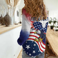 Personalized USA 250 Years of Freedom Women Casual Shirt American Patriotic