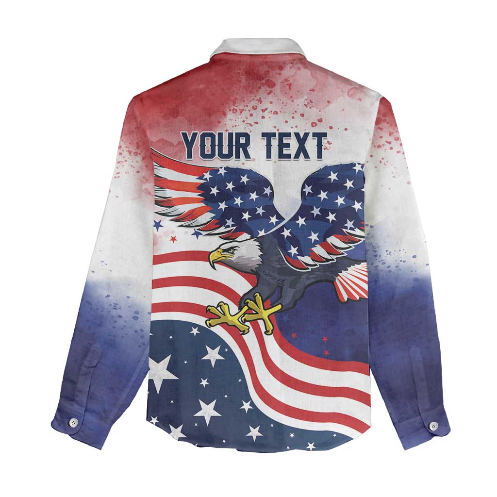 Personalized USA 250 Years of Freedom Women Casual Shirt American Patriotic