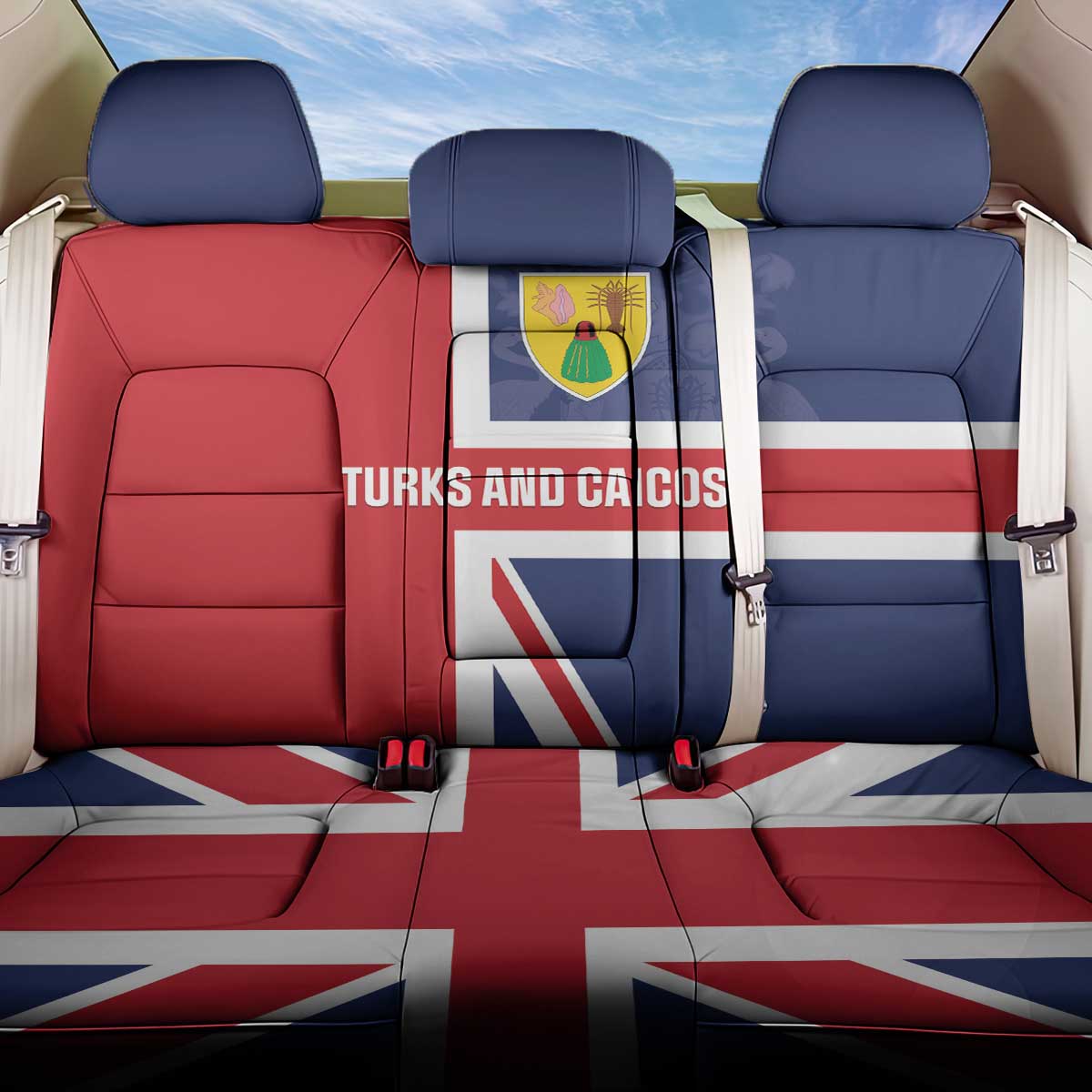 Turks and Caicos Islands Back Car Seat Cover Come On Team TCI