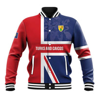 Personalised Turks and Caicos Islands Baseball Jacket Come On Team TCI