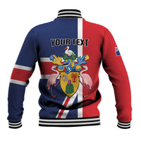 Personalised Turks and Caicos Islands Baseball Jacket Come On Team TCI