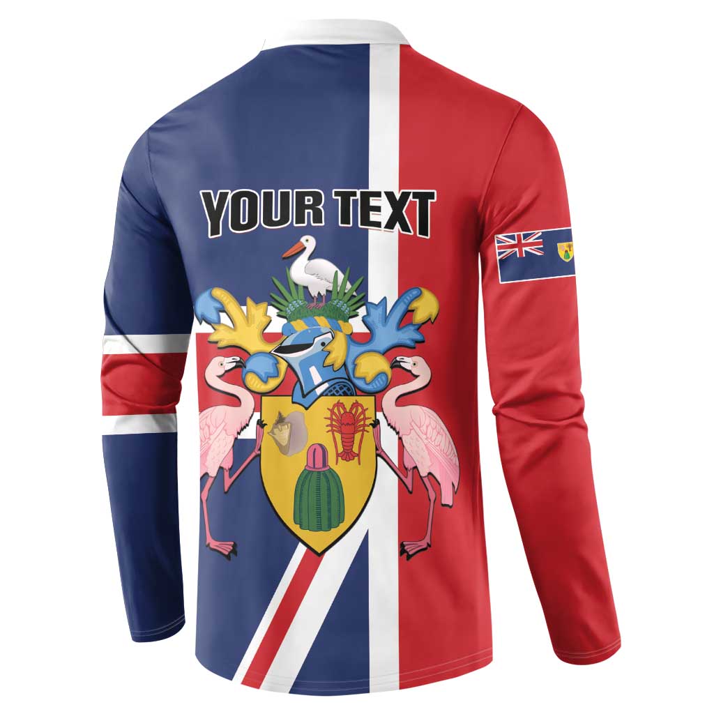 Personalised Turks and Caicos Islands Button Sweatshirt Come On Team TCI