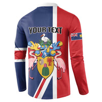 Personalised Turks and Caicos Islands Button Sweatshirt Come On Team TCI