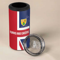 Personalised Turks and Caicos Islands 4 in 1 Can Cooler Tumbler Come On Team TCI