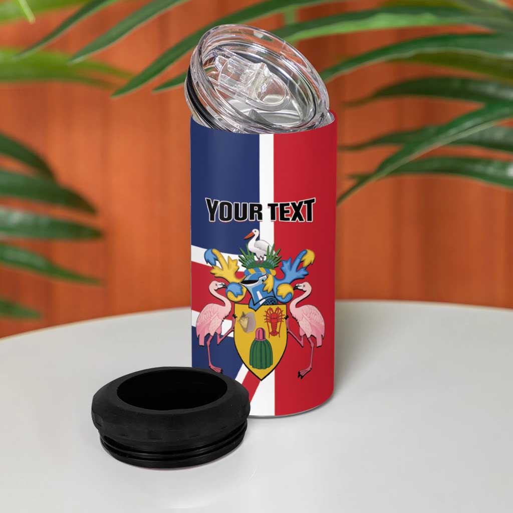 Personalised Turks and Caicos Islands 4 in 1 Can Cooler Tumbler Come On Team TCI