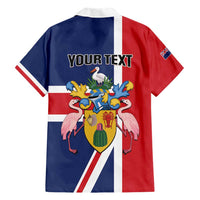Personalised Turks and Caicos Islands Family Matching Short Sleeve Bodycon Dress and Hawaiian Shirt Come On Team TCI