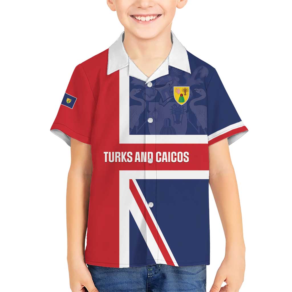 Personalised Turks and Caicos Islands Family Matching Short Sleeve Bodycon Dress and Hawaiian Shirt Come On Team TCI