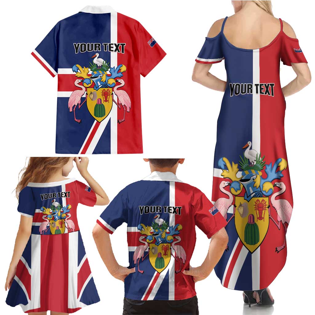Personalised Turks and Caicos Islands Family Matching Summer Maxi Dress and Hawaiian Shirt Come On Team TCI